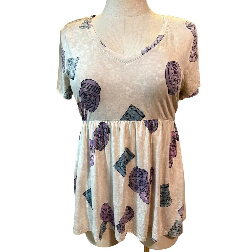 Torrid 1 (1X 14/16) Disney Nightmare Before Christmas Babydoll Potions Top Punk